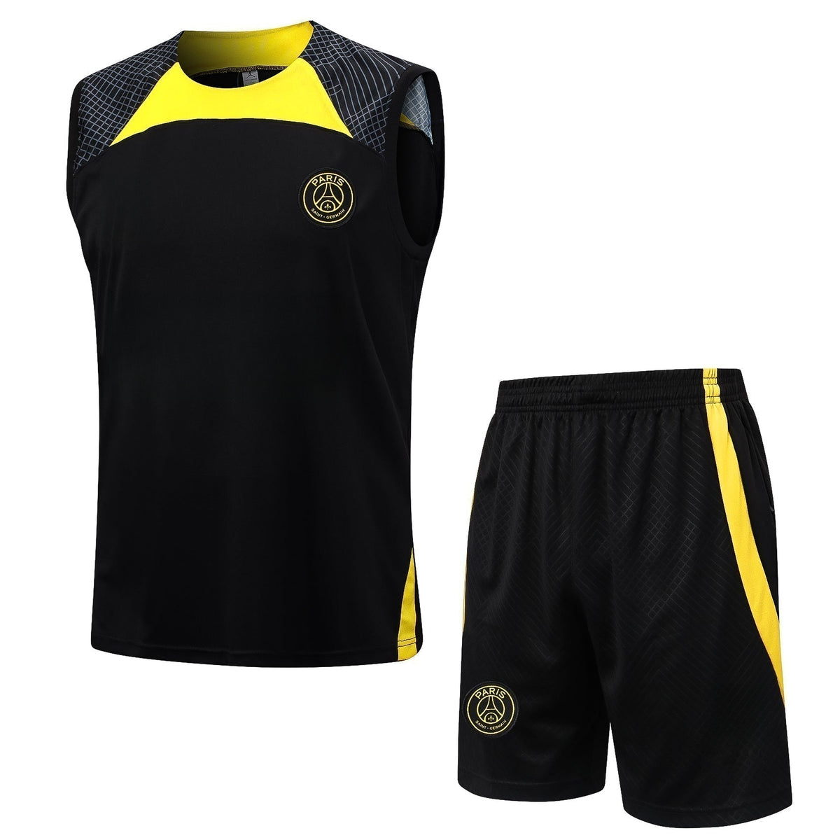 Conjunto Regata Paris Saint Germain - Preto e Amarelo