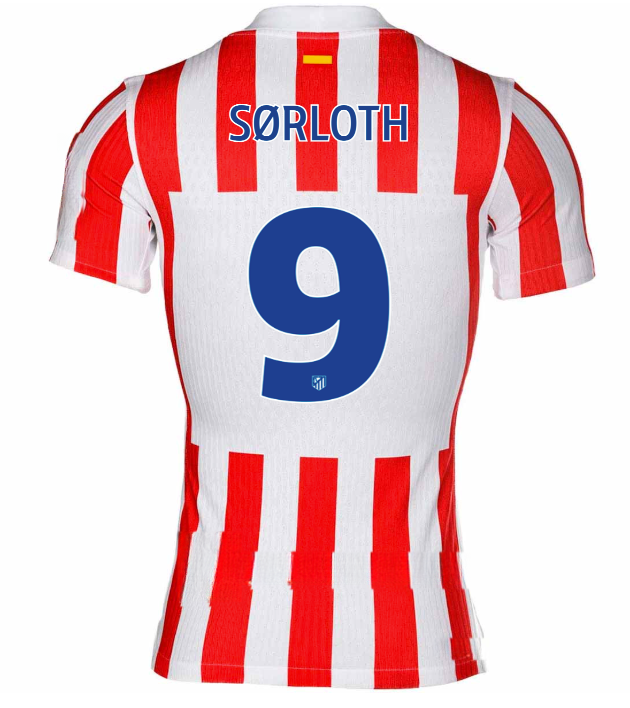 Jersey Atletico de Madrid 25/26 Home #9 SØRLOTH