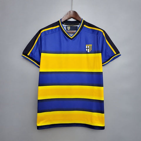 Jersey Parma Retrô 2001/2002 Azul e Amarela - Champion