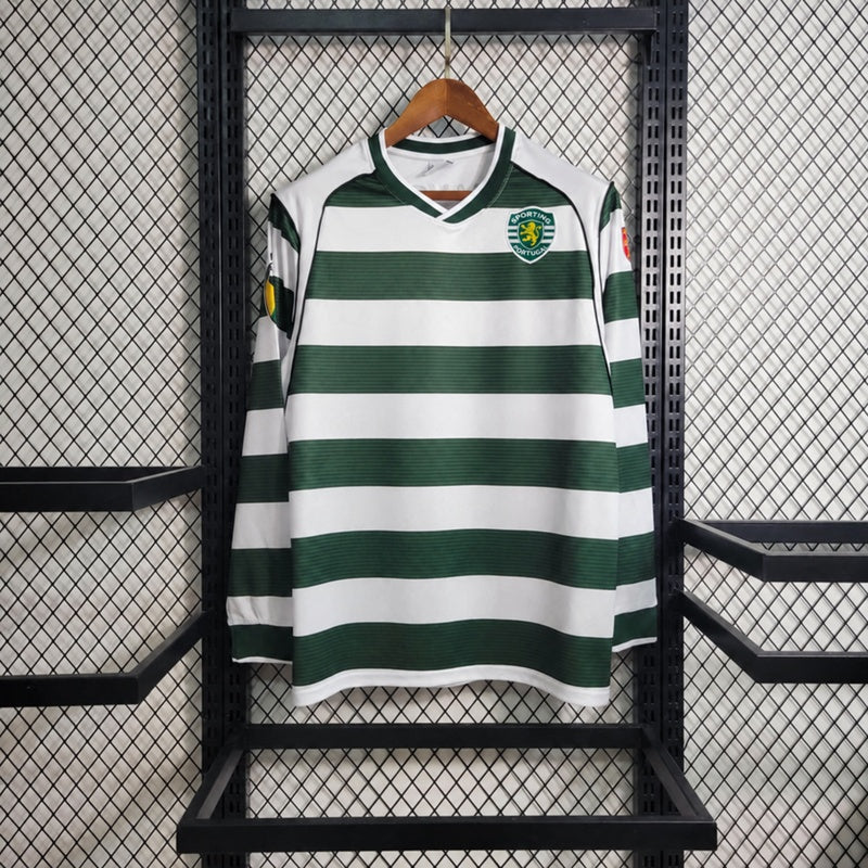 Jersey Sporting Retrô 2001/03 Manga Longa Verde