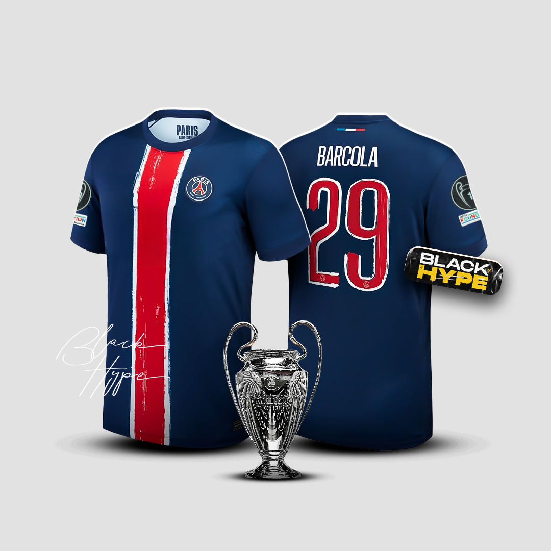 Jersey Barcola PSG 24/25 Home - Champions League
