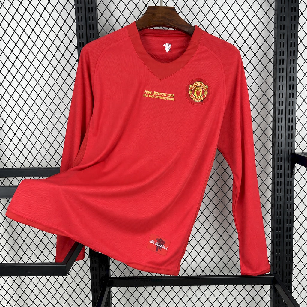 Jersey do Manchester United Manga Longa Retrô 2007/08 Home UCL