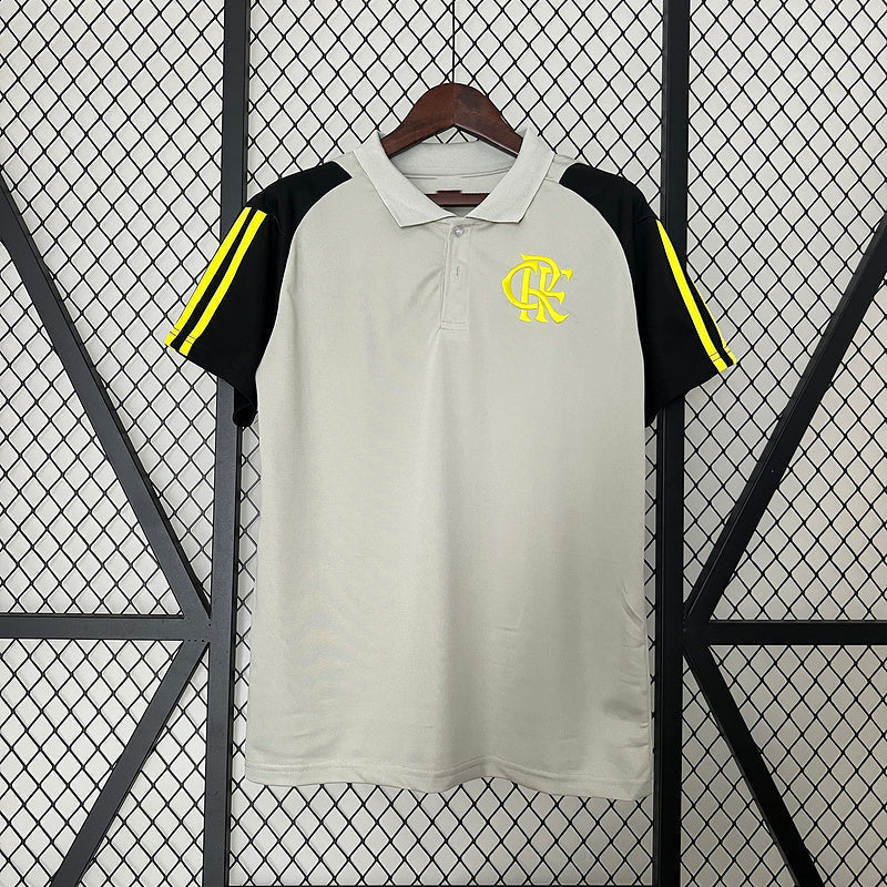 Jersey Flamengo Treino 24/25 Cinza Polo