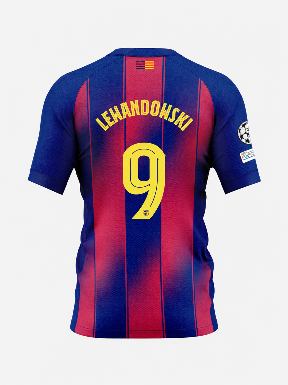 Jersey Home FC Barcelona 25/26 #9 LEWANDOWKSI