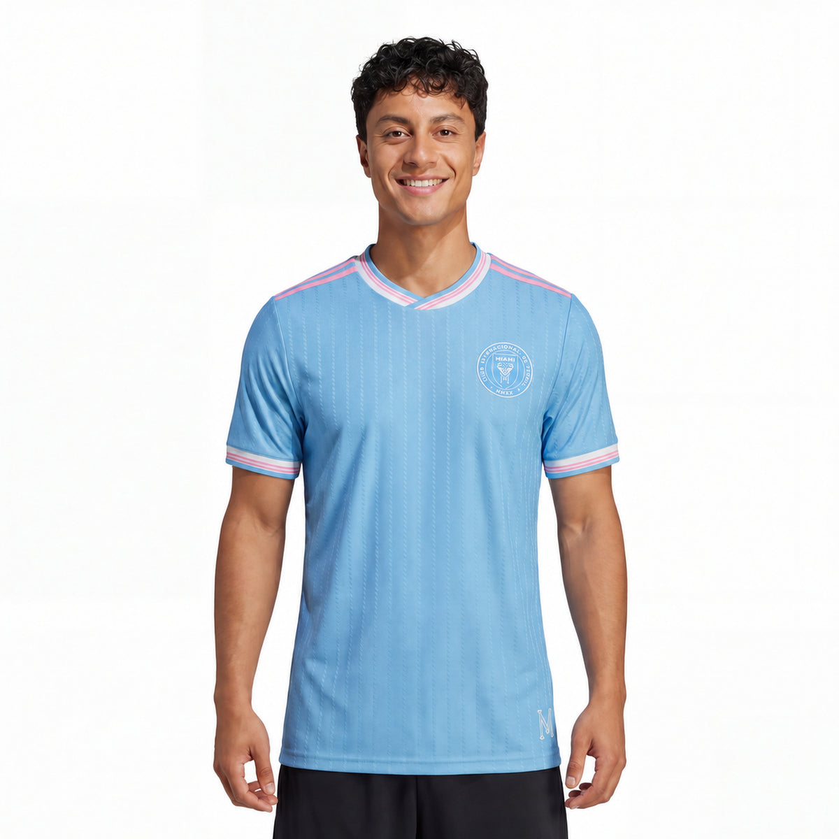 Light blue Adidas Inter Miami 25/26 third away jersey with crown anchor emblem
