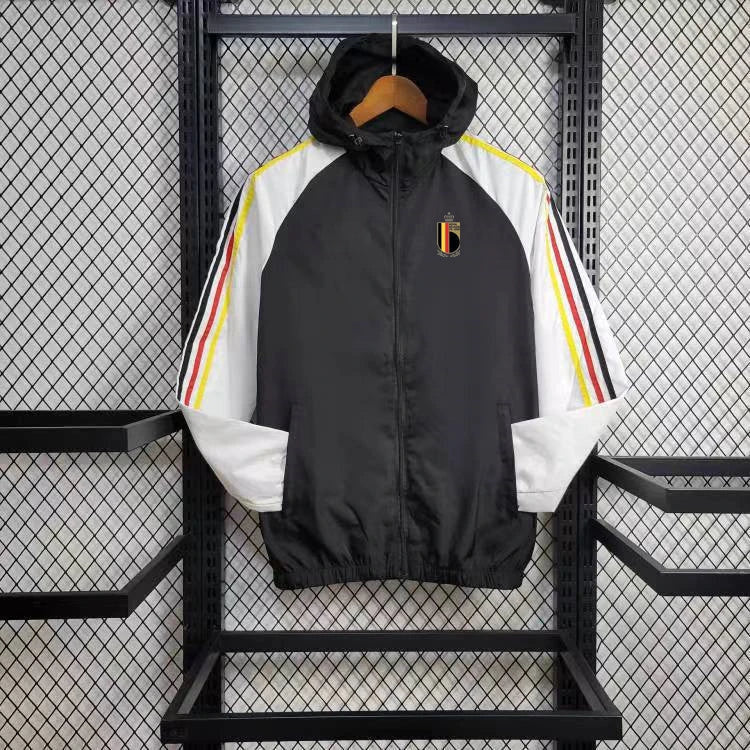 Windbreaker Bélgica 24/25 - Preto e Branco