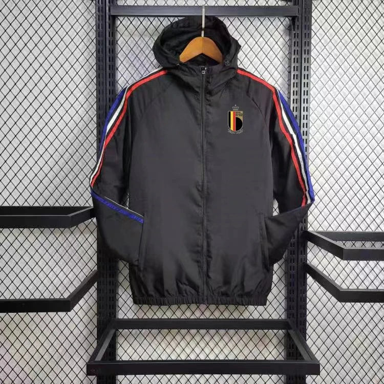 Windbreaker Bélgica 24/25 - Preto e Vermelho